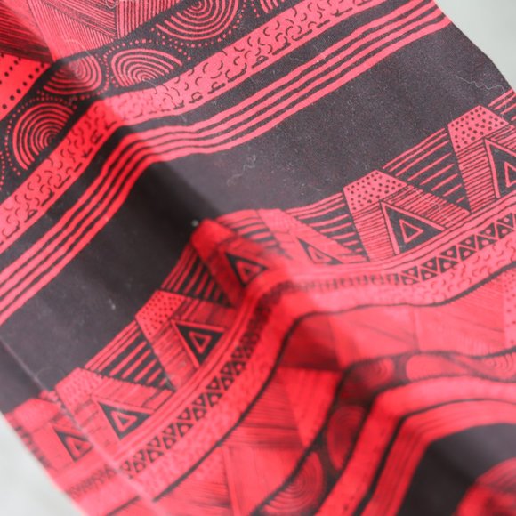 American Apparel Red/Black Bodycon Patterned Dress - Picture 3 of 5